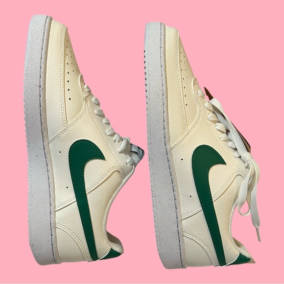 NWTIB! WOMEN’S NIKE COURT VISION LOW NEXT NATURE.  WHITE/SAIL/MALACHITE. SZ 10.5 - Picture 6 of 16